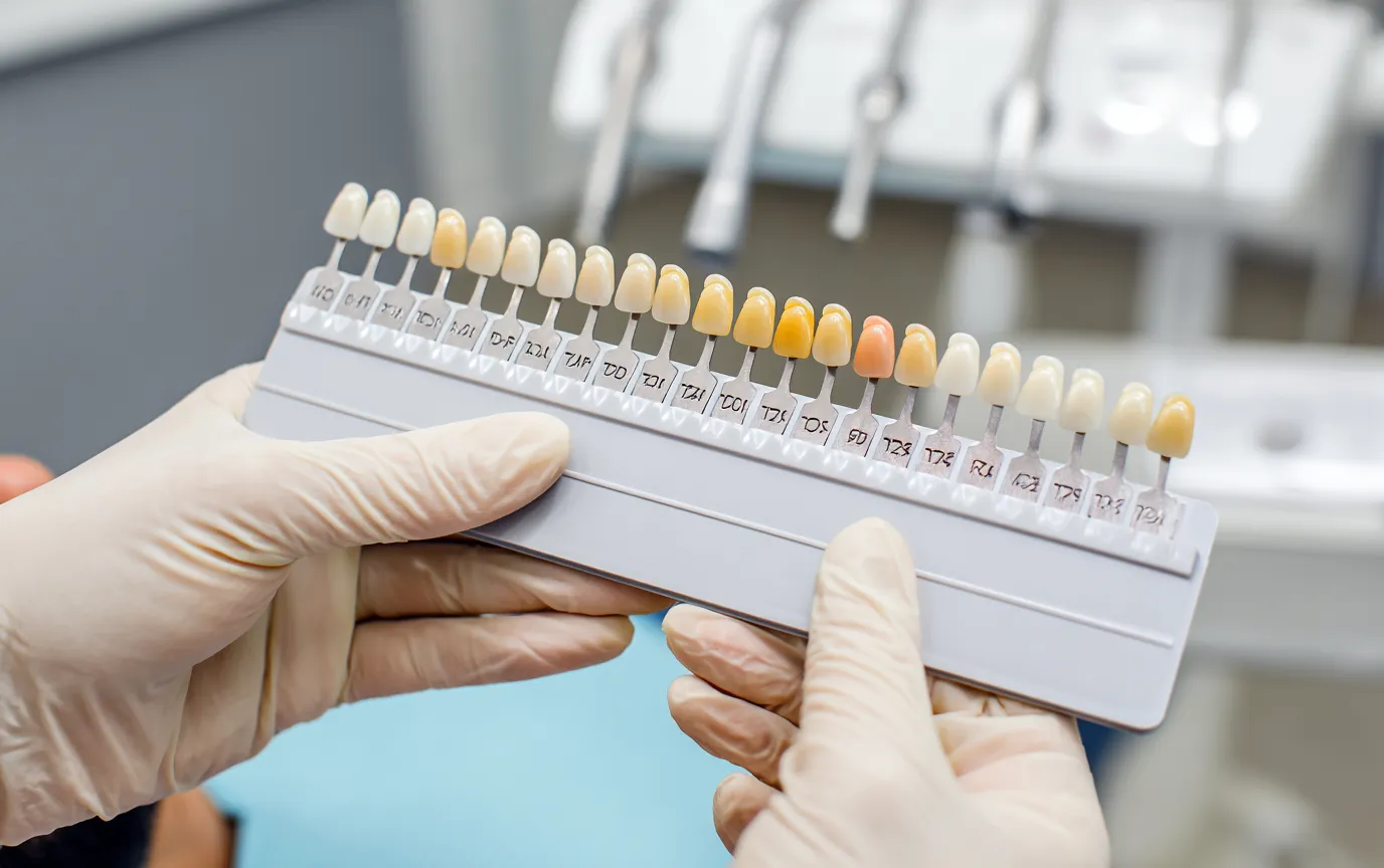 انتخاب شید رنگ برای تطابق با لبخند