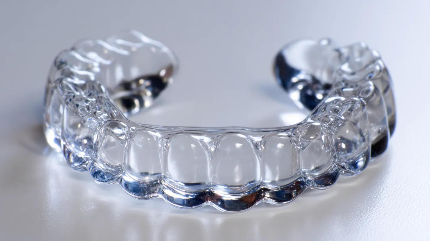 نایت‌گارد شفاف سفارشی روی مدل فک